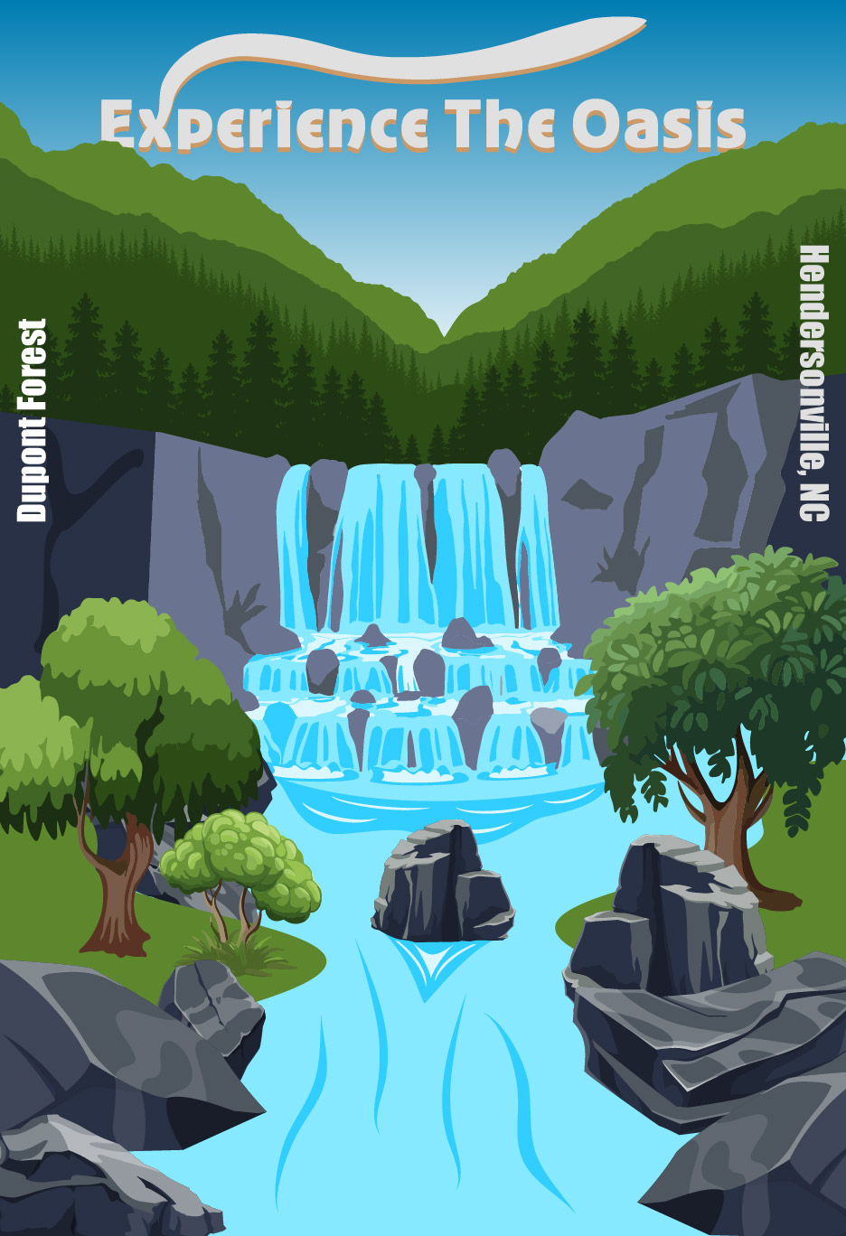 Waterfall graphic design image